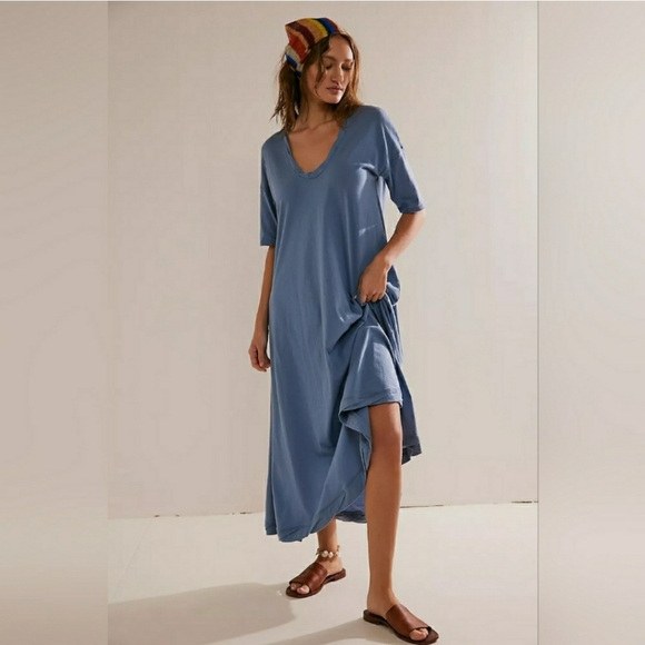 free people carter t shirt dress Carter T-Shirt Dress by free-est at Free People in Blue, Size: XS